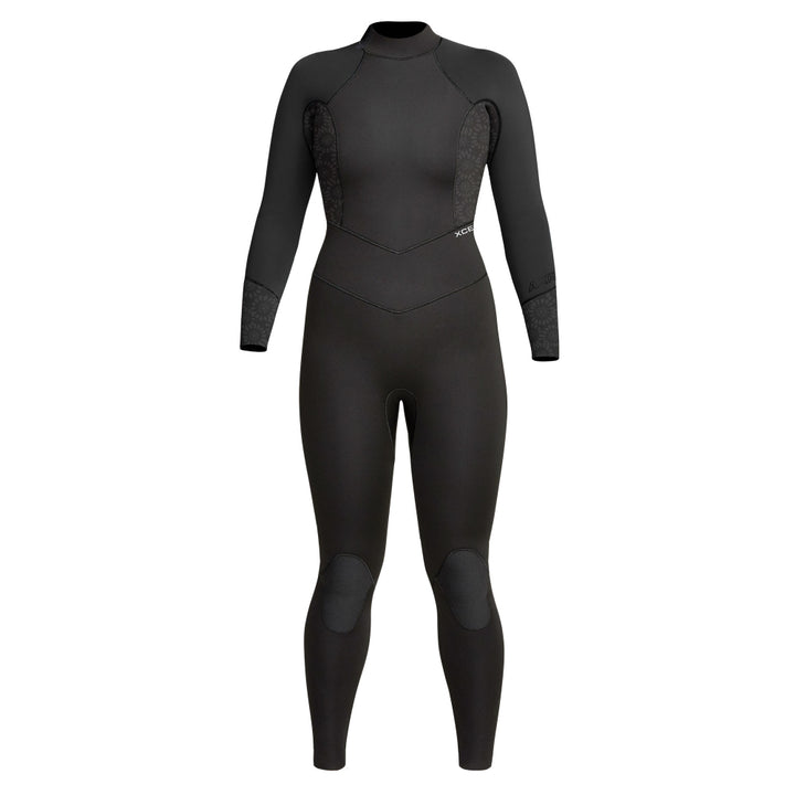 XCEL WMS AXIS 3/2 BACK ZIP BLACK/FLOWER
