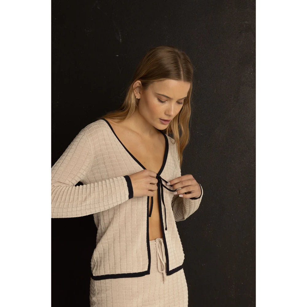 RHYTHM SEASIDE LONG SLEEVE KNIT TOP OAT