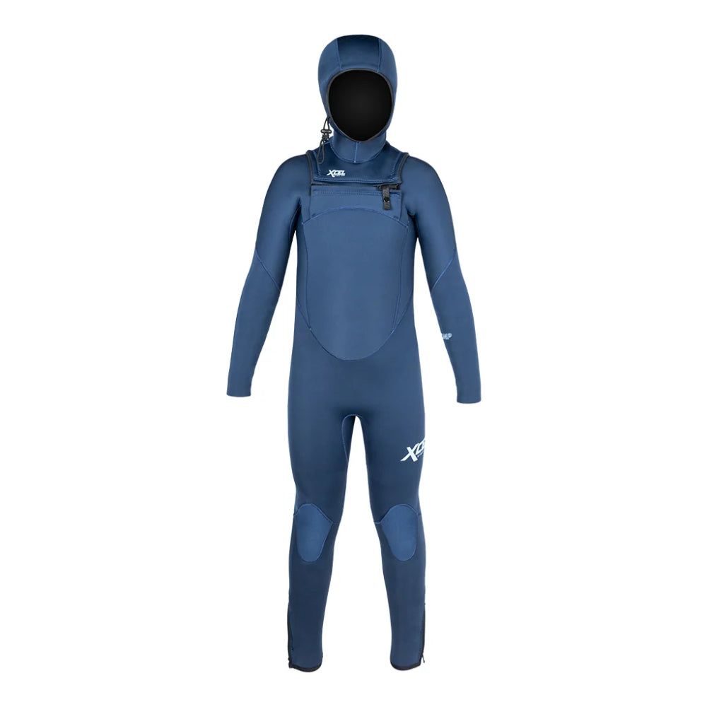 XCEL YOUTH COMP HOODED 5/4 CHEST ZIP MIDNIGHT BLUE