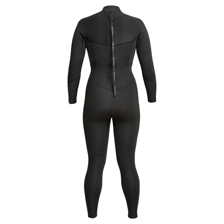 XCEL WMS AXIS 3/2 BACK ZIP BLACK/FLOWER