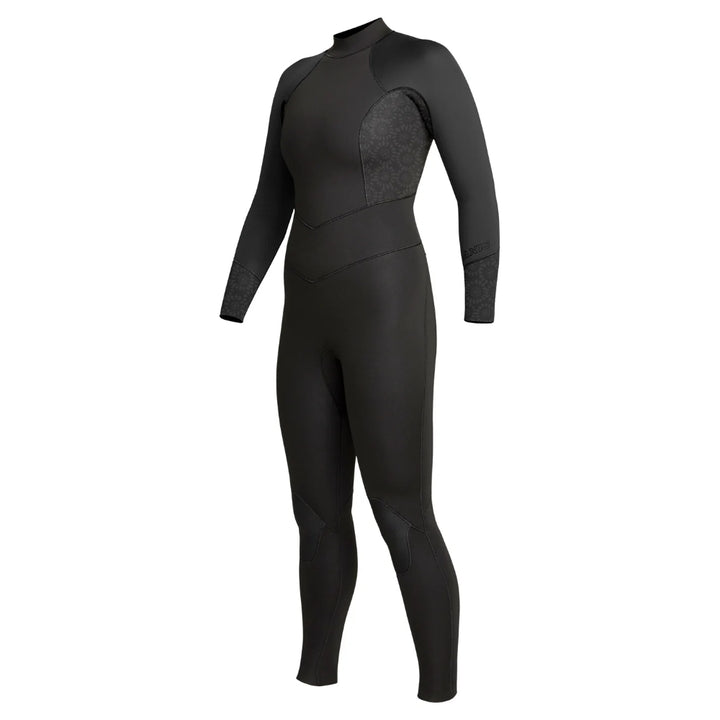 XCEL WMS AXIS 3/2 BACK ZIP BLACK/FLOWER