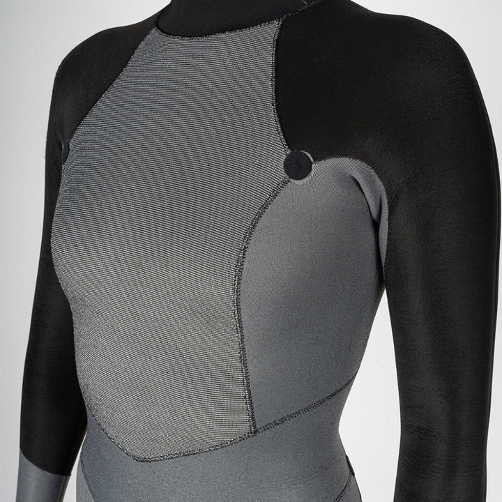 XCEL WMS AXIS 3/2 BACK ZIP BLACK/TINFOIL/MESA ROSE