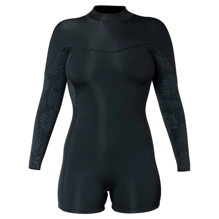 XCEL WMS AXIS 2MM L/S BACK ZIP BLACK/BLACK PALM