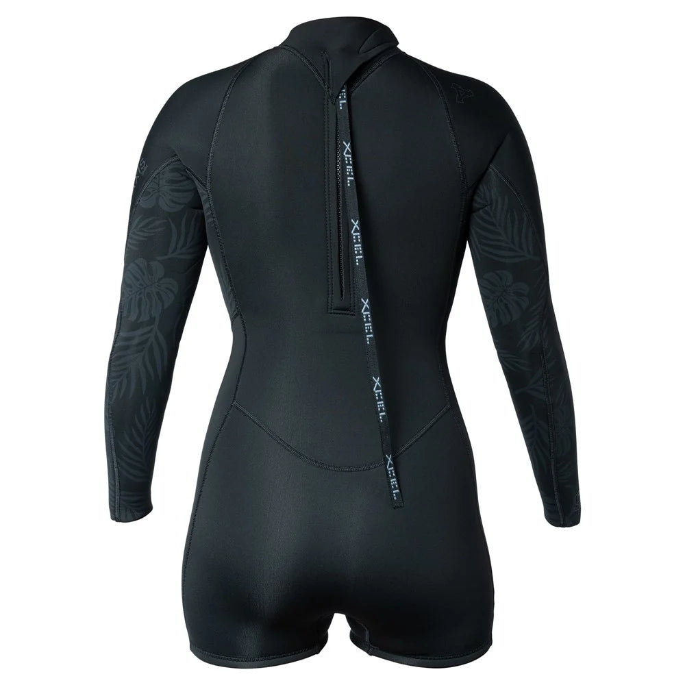XCEL WMS AXIS 2MM L/S BACK ZIP BLACK/BLACK PALM