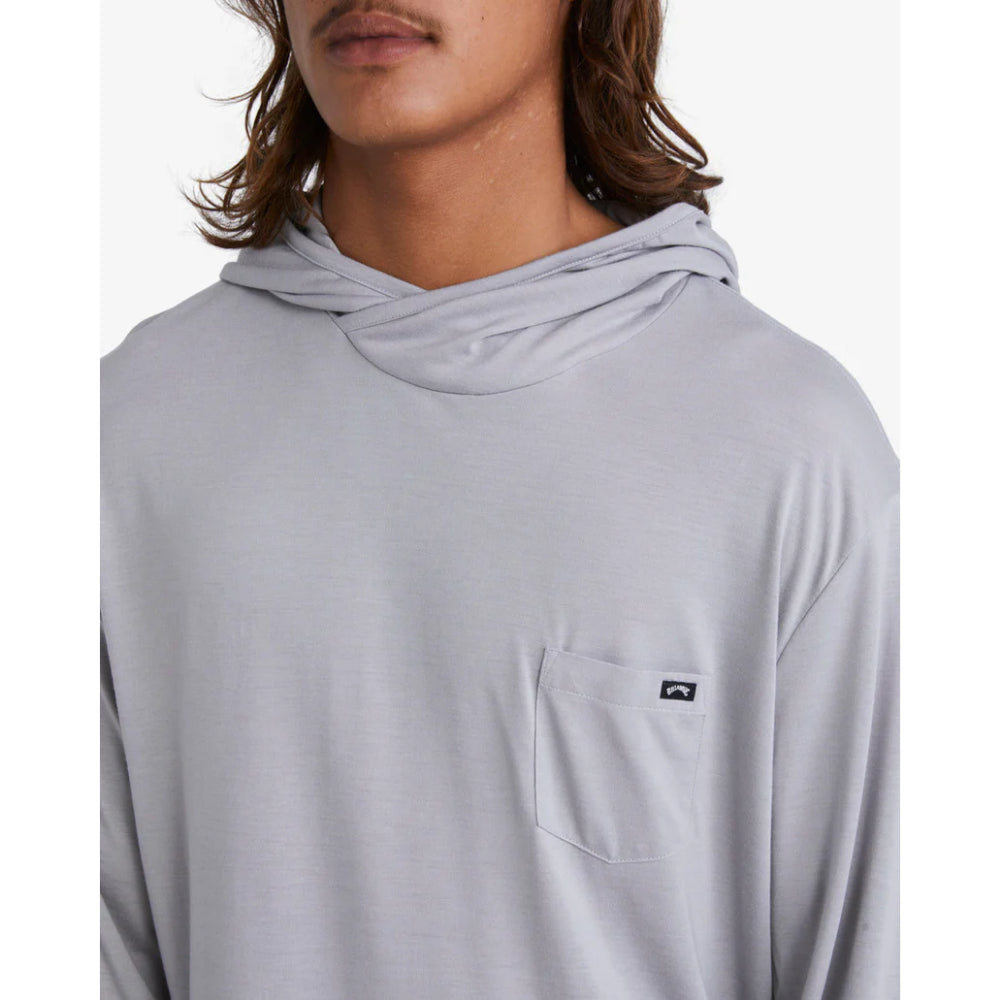 BILLABONG ECLIPSE HOODED L/S SURF T-SHIRT ALLOY