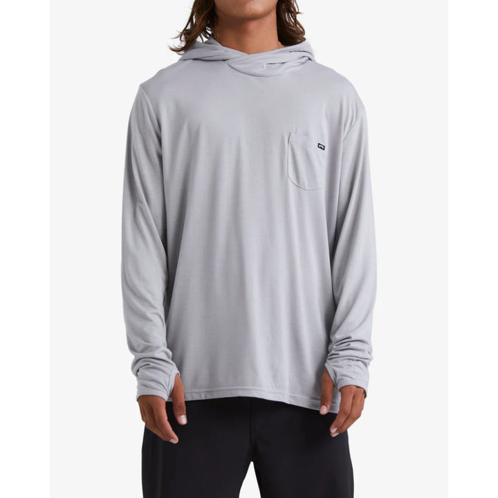 BILLABONG ECLIPSE HOODED L/S SURF T-SHIRT ALLOY