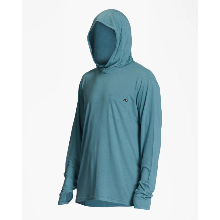 BILLABONG ECLIPSE HOODED L/S SURF T-SHIRT MARINE