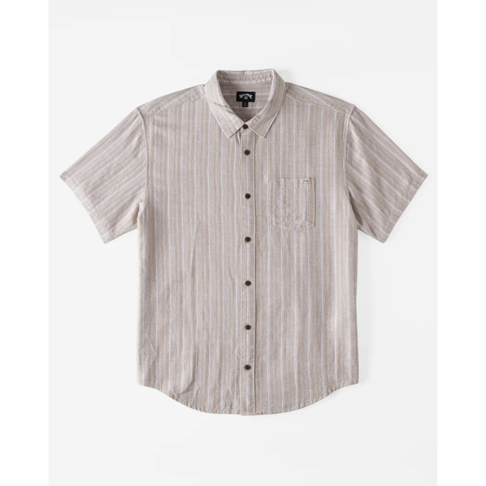 BILLABONG ALL DAY STRIPE S/S WOVEN SHIRT STONE