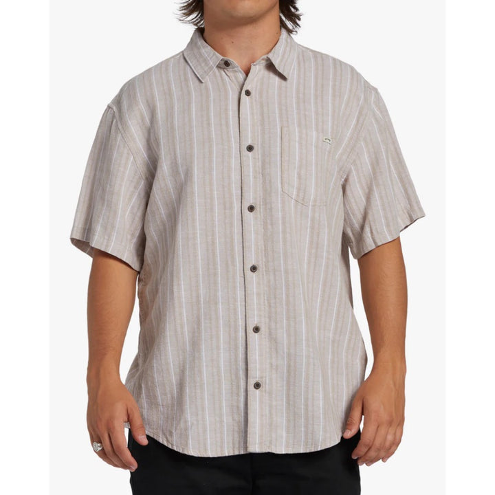 BILLABONG ALL DAY STRIPE S/S WOVEN SHIRT STONE