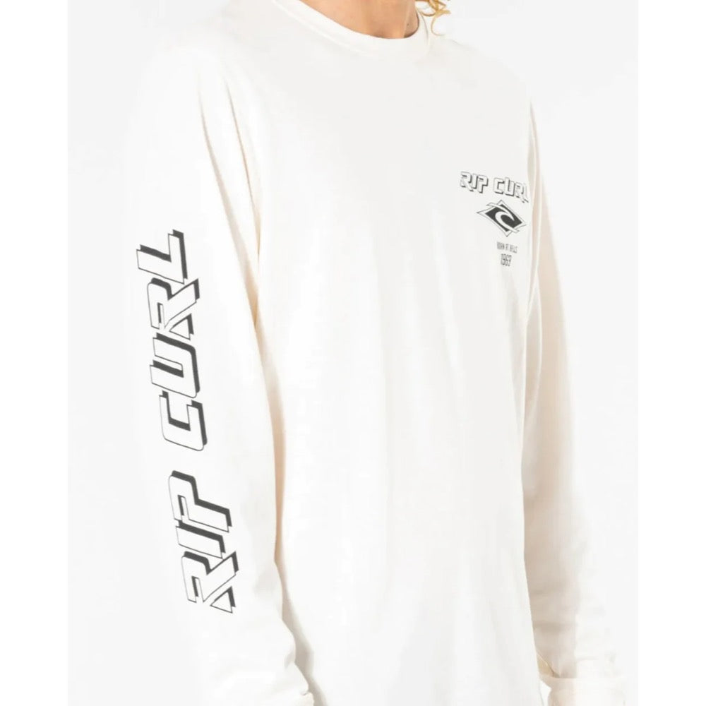 RIP CURL FADE OUT ICON LONG SLEEVE BONE