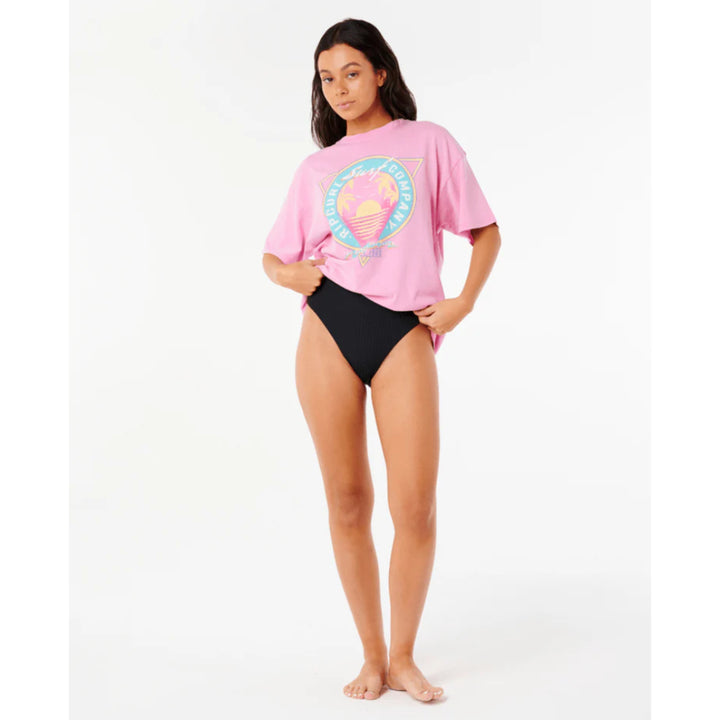 RIP CURL ES VEDRA HERITAGE TEE PINK