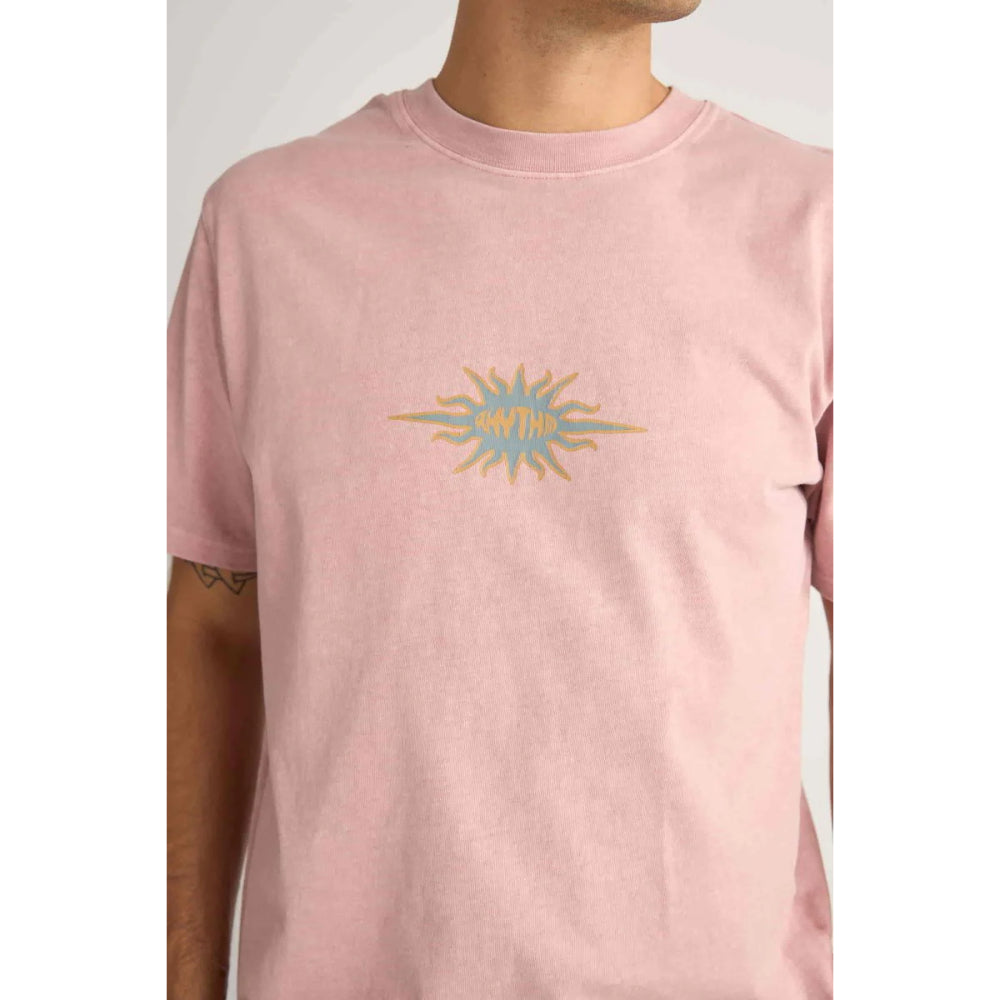 RHYTHM FLAME PRINTED VINTAGE T-SHIRT MAUVE