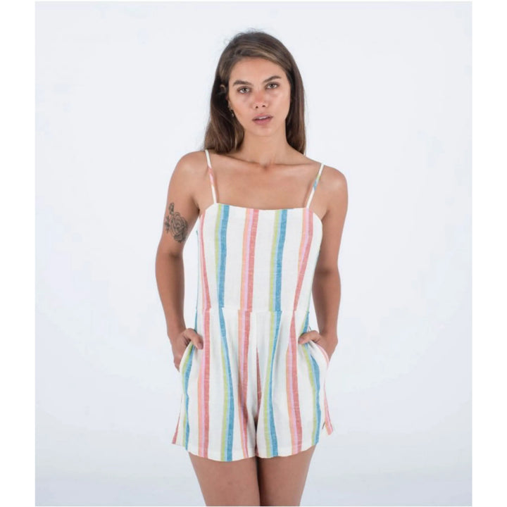 HURLEY VENICE STRIPE ROMPER STRIPE