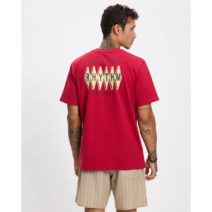 RHYTHM POOLROOM VINTAGE T-SHIRT MERLOT