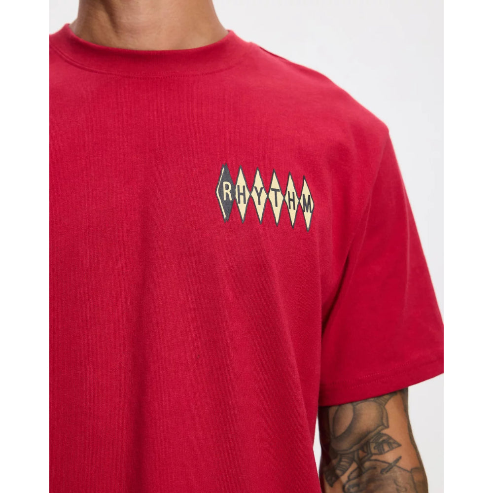RHYTHM POOLROOM VINTAGE T-SHIRT MERLOT