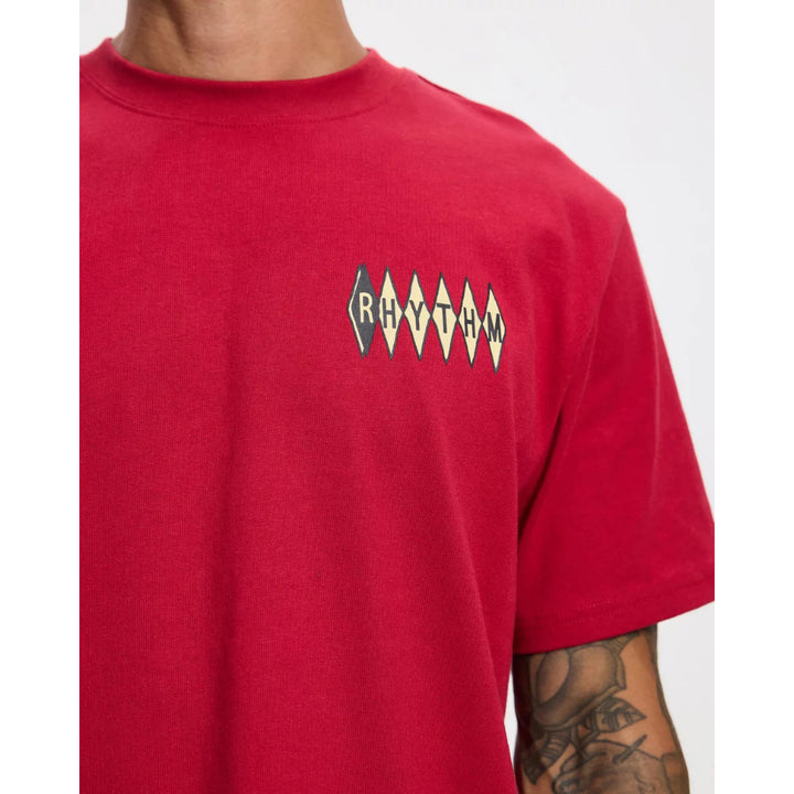 RHYTHM POOLROOM VINTAGE T-SHIRT MERLOT