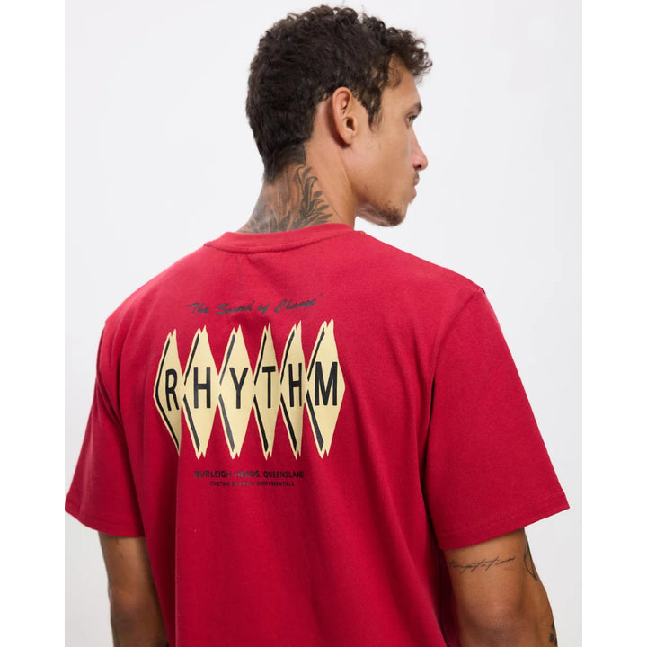 RHYTHM POOLROOM VINTAGE T-SHIRT MERLOT