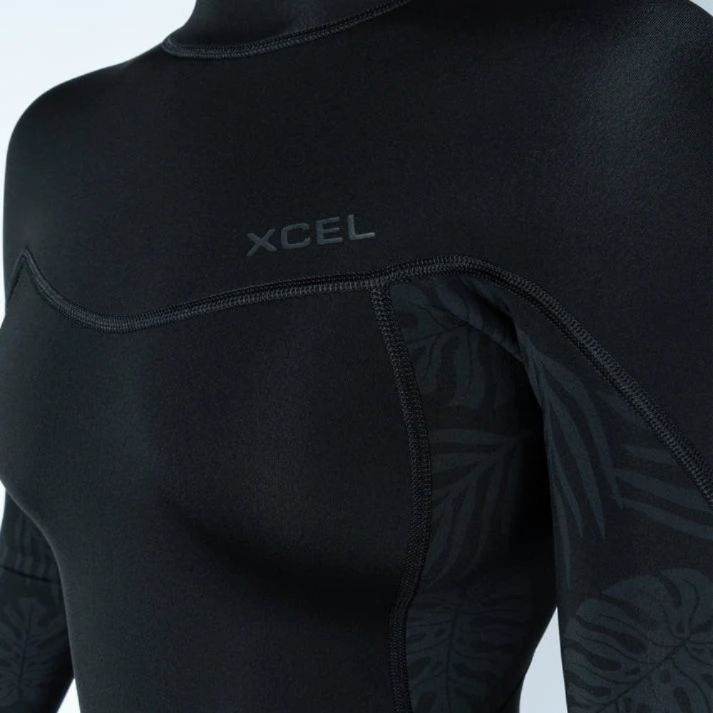 XCEL WMS AXIS 2MM L/S BACK ZIP BLACK/BLACK PALM