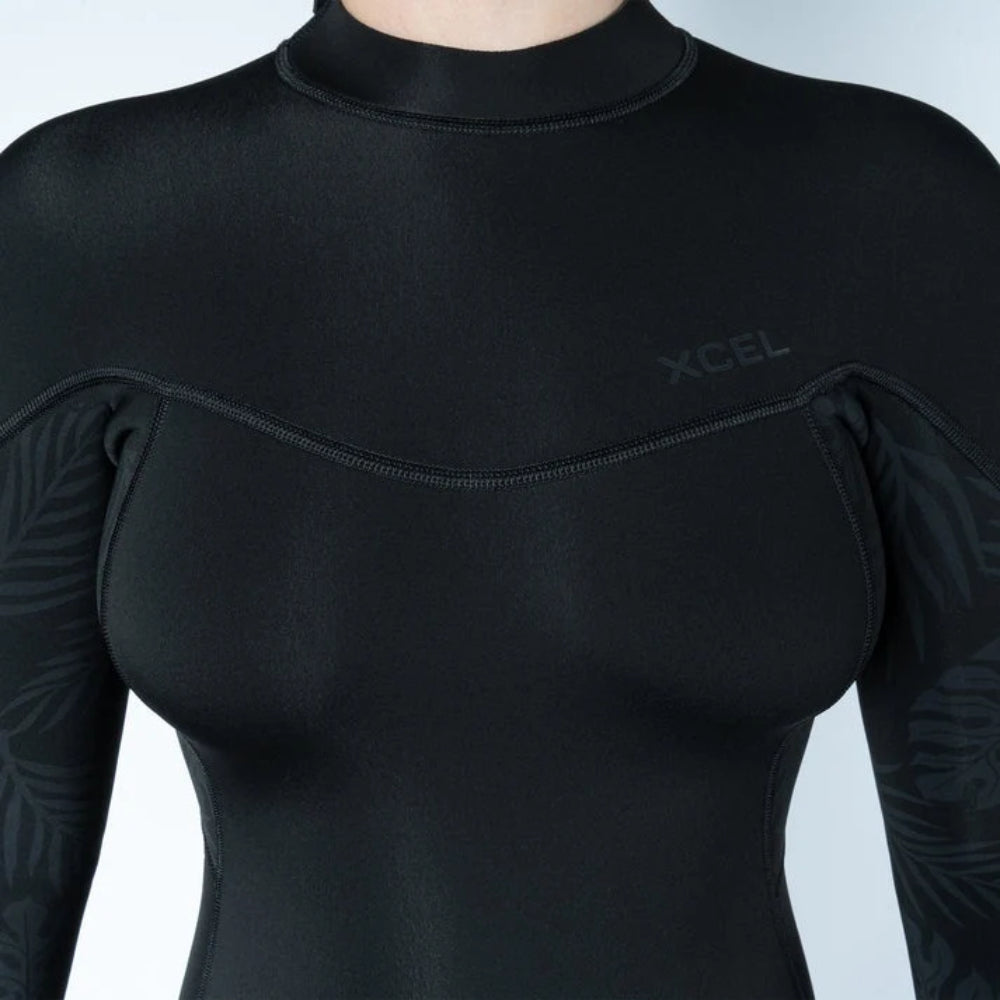 XCEL WMS AXIS 2MM L/S BACK ZIP BLACK/BLACK PALM