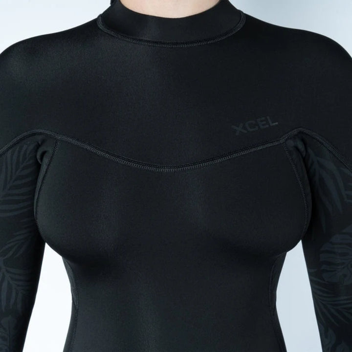 XCEL WMS AXIS 2MM L/S BACK ZIP BLACK/BLACK PALM
