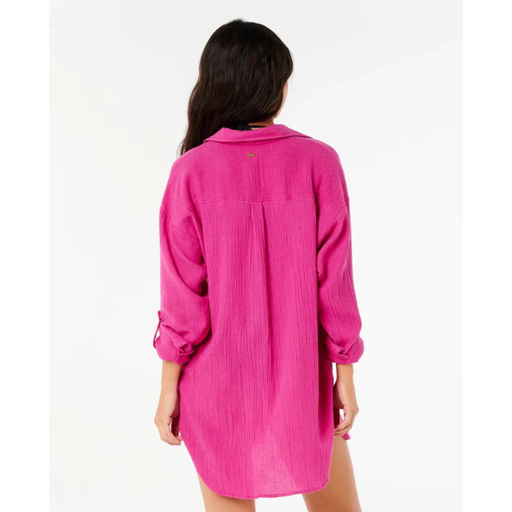 RIP CURL PREMIUM SURF HOLIDAY SHIRT FUSHIA