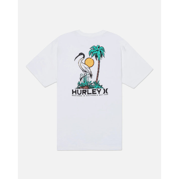 HURLEY EVERYDAY STORK PALMS TEE WHITE