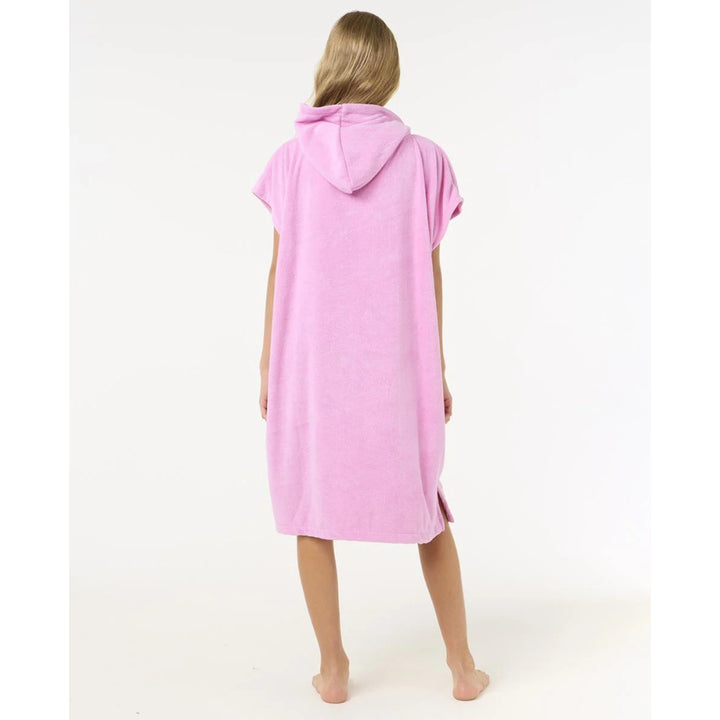 RIP CURL KIDS CLASSIC SURF HOODED TOWEL BRIGHT PINK