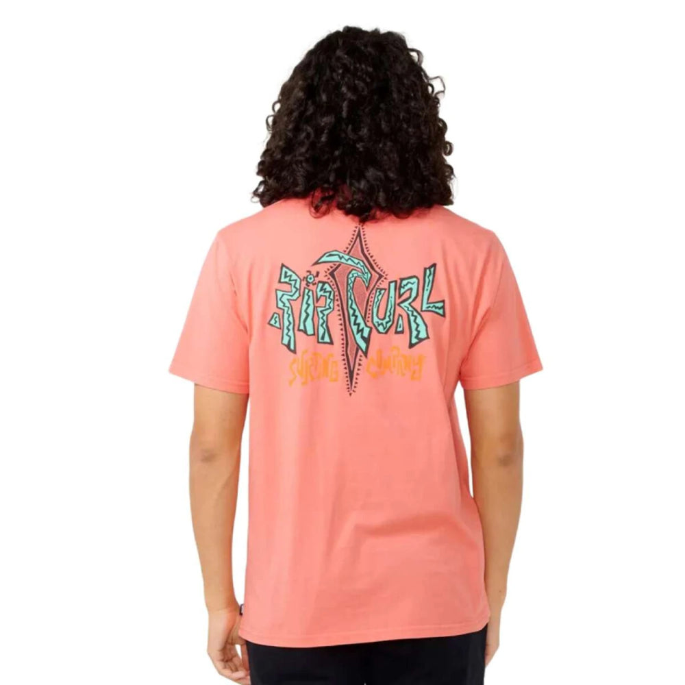RIP CURL VOODOO TEE WASHED CORAL