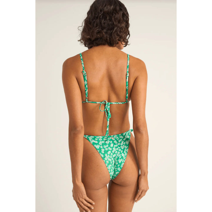 RHYTHM EVERGREEN FLORAL SLIDE TRI TOP GREEN
