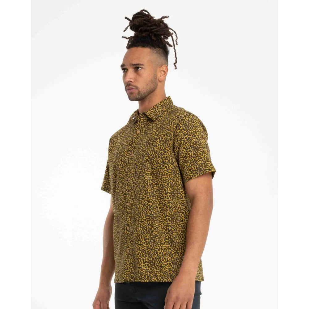 HURLEY RINCON LINEN S/S SHIRT GOLD SHED