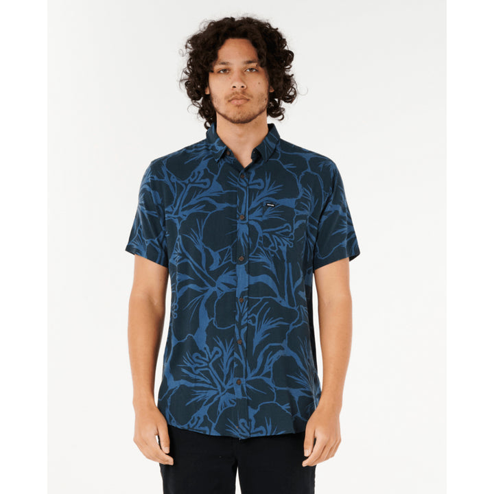 RIP CURL AOTS CODY WELSH SHORT SLEEVE SHIRT NAVY