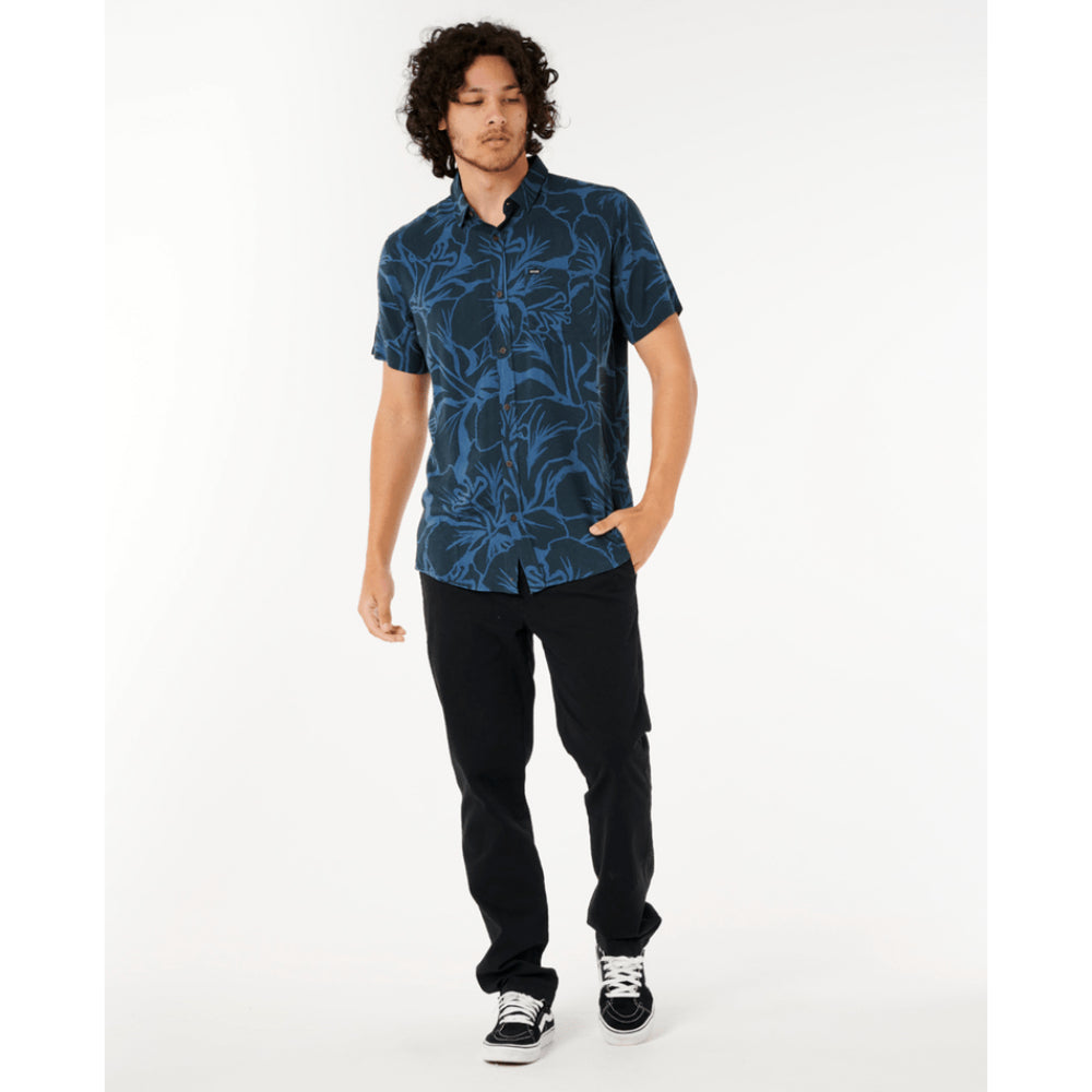 RIP CURL AOTS CODY WELSH SHORT SLEEVE SHIRT NAVY