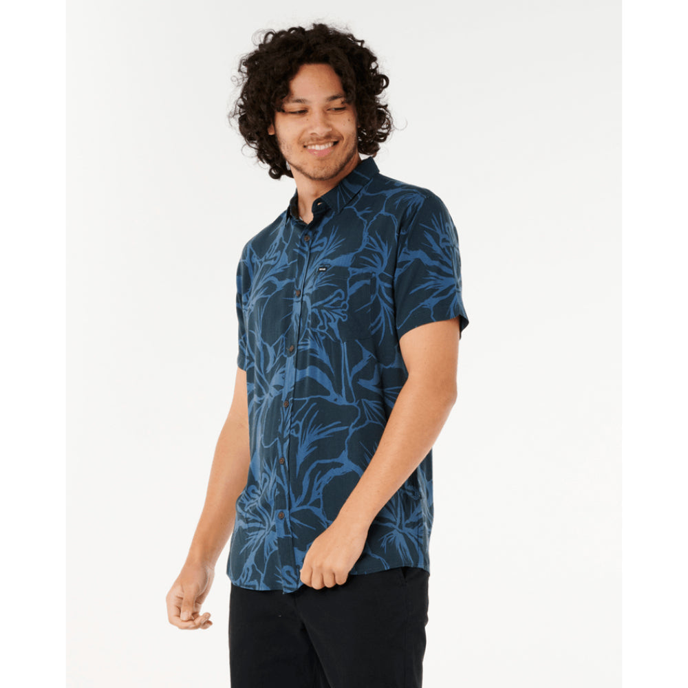 RIP CURL AOTS CODY WELSH SHORT SLEEVE SHIRT NAVY