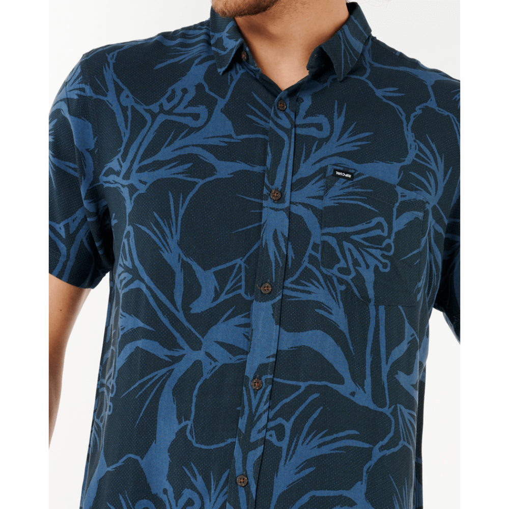 RIP CURL AOTS CODY WELSH SHORT SLEEVE SHIRT NAVY