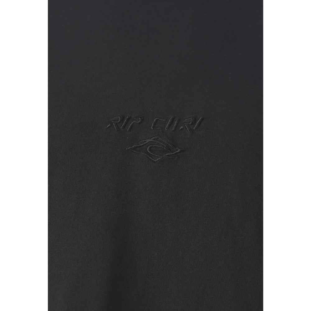 RIP CURL FADE OUT EMBROIDERED TEE BLACK