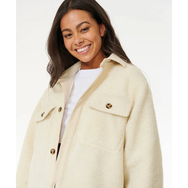 RIP CURL PACIFIC DREAMS SHERPA JACKET NATURAL