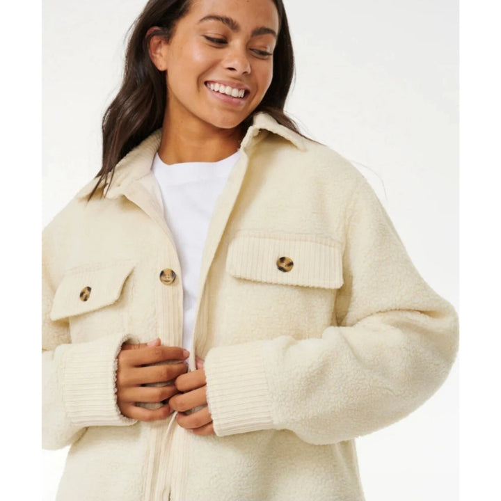 RIP CURL PACIFIC DREAMS SHERPA JACKET NATURAL