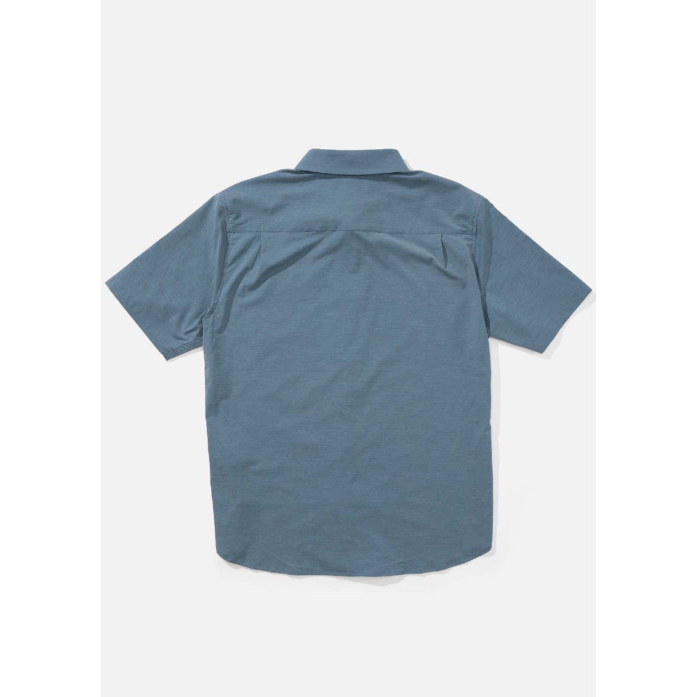 SALTY CREW DRIFTER UV BUTTON UP CHANNEL BLUE