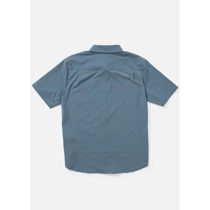 SALTY CREW DRIFTER UV BUTTON UP CHANNEL BLUE