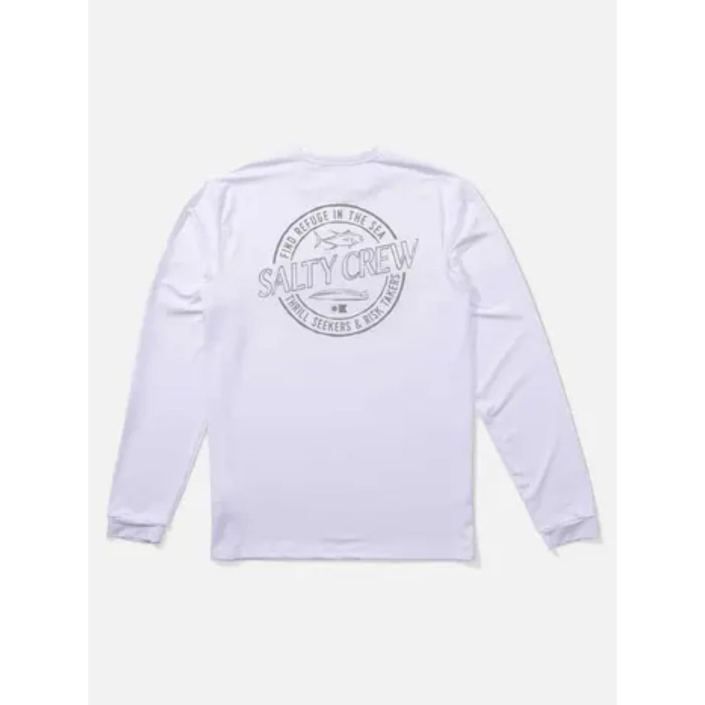 SALTY CREW SKEWED L/S SUNSHIRT WHITE