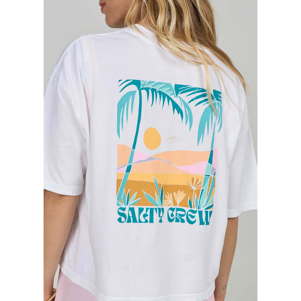 SALTY CREW TRAVEL FAR SKIMMER TEE WHITE