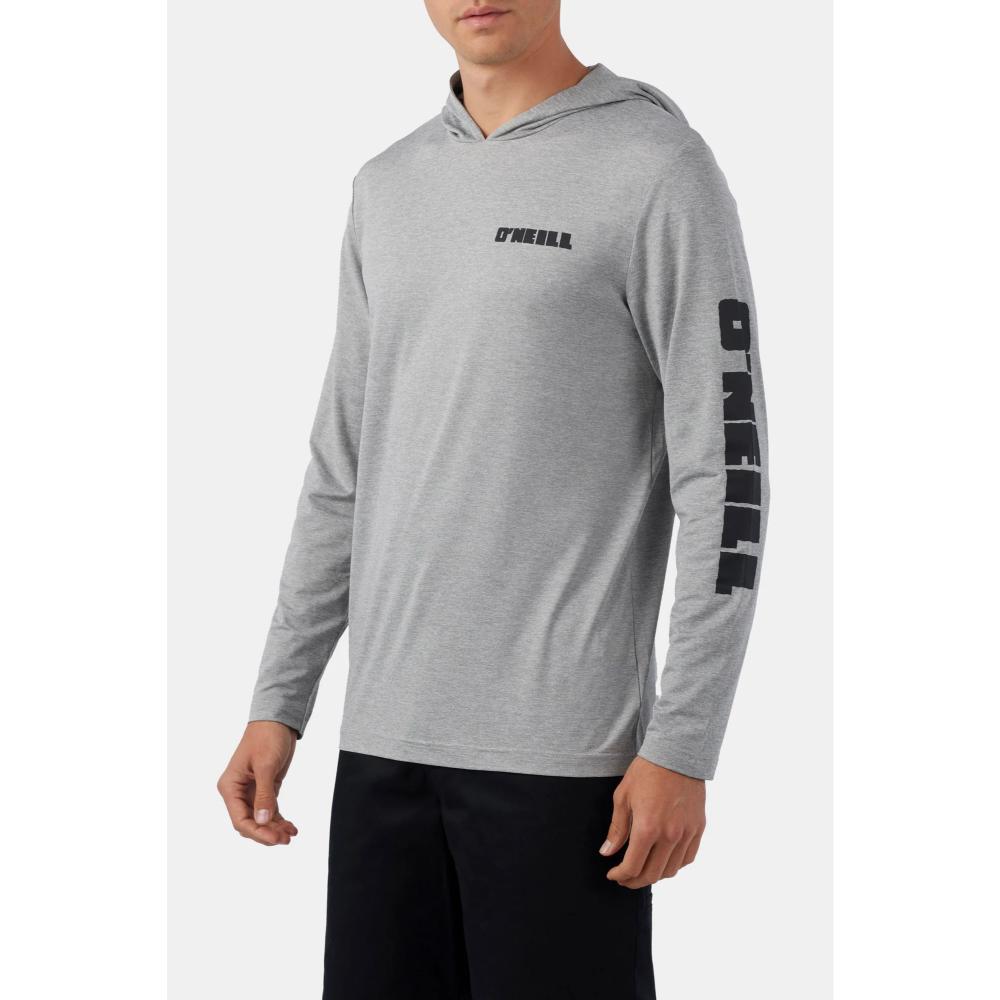 O'NEILL TRVLR UPF HOODED LONG SLEEVE HEATHER GREY 2