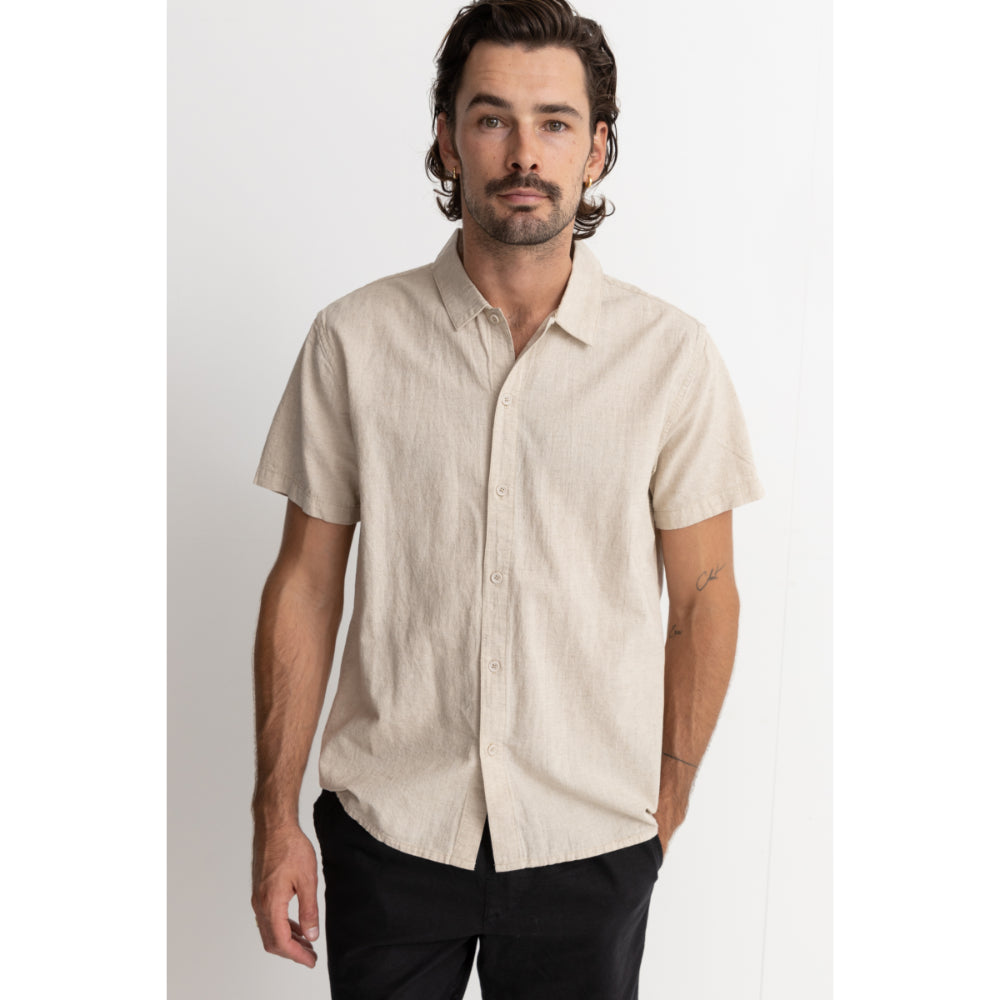 RHYTHM CLASSIC LINEN SS SHIRT SAND