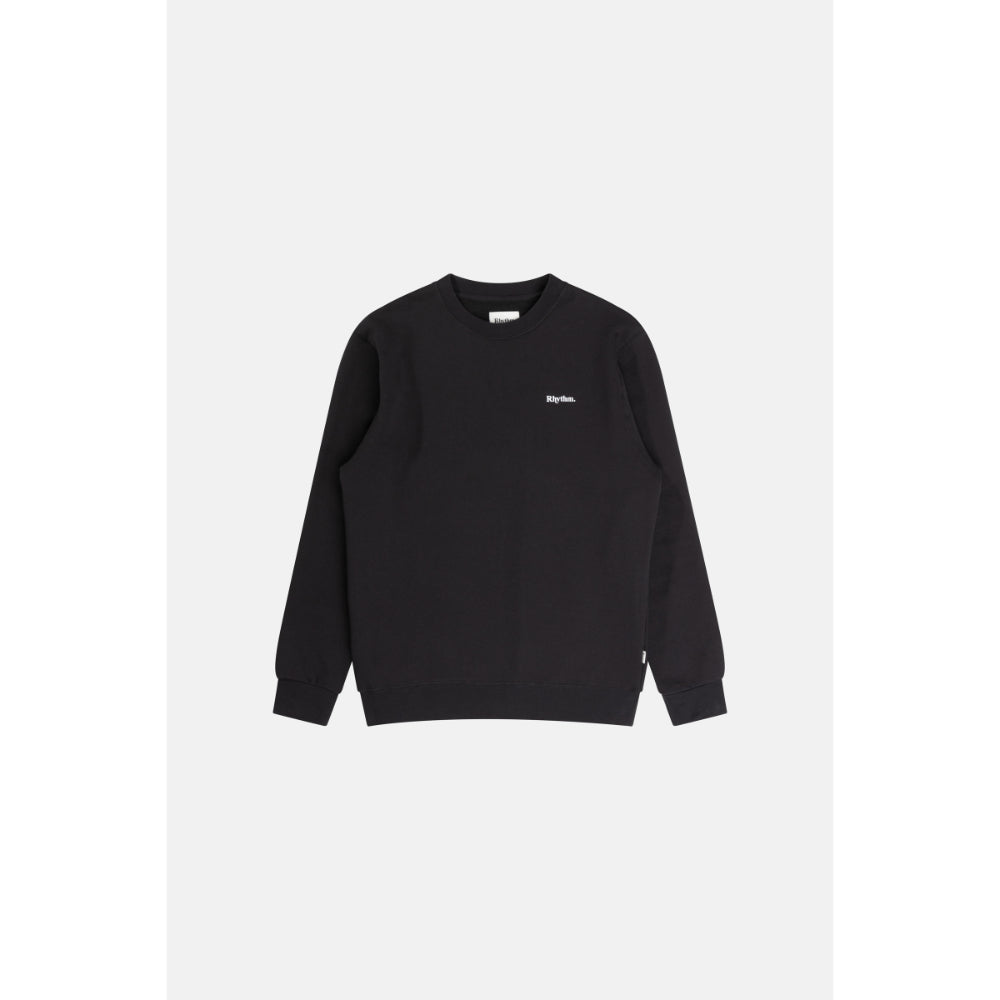 RHYTHM BRAND FLEECE CREW BLACK