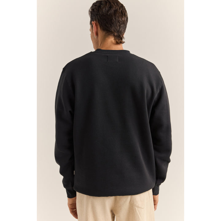 RHYTHM BRAND FLEECE CREW BLACK