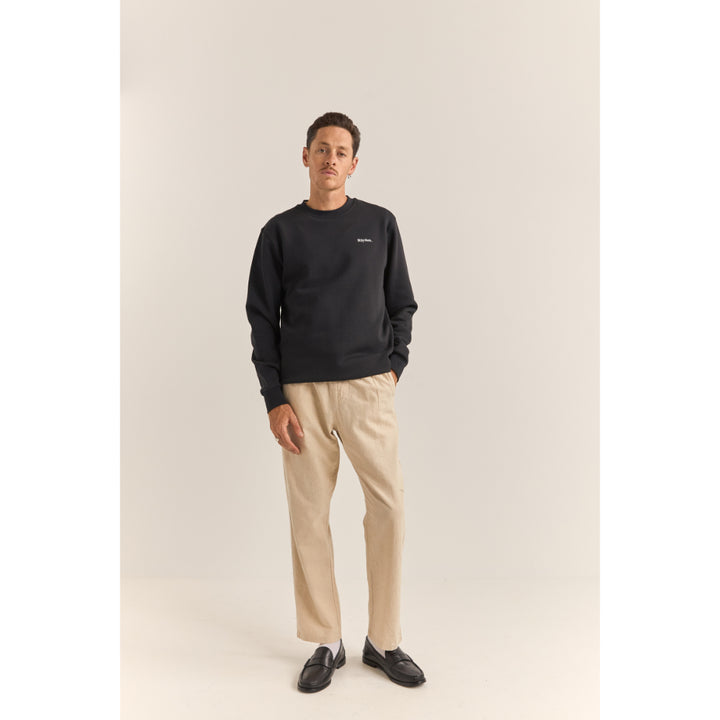 RHYTHM BRAND FLEECE CREW BLACK