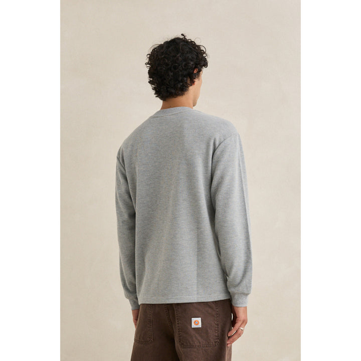 RHYTHM VINTAGE POCKET LS WAFFLE GREY HEATHER