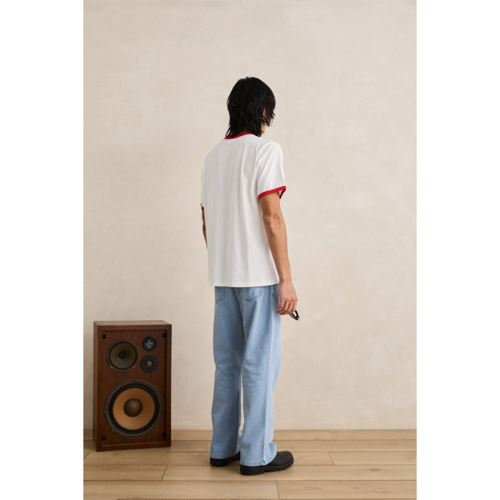 RHYTHM ROSA RINGER VINTAGE SS T-SHIRT WHITE