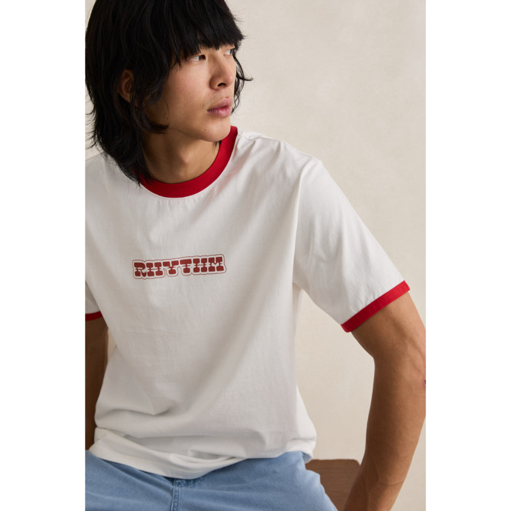 RHYTHM ROSA RINGER VINTAGE SS T-SHIRT WHITE