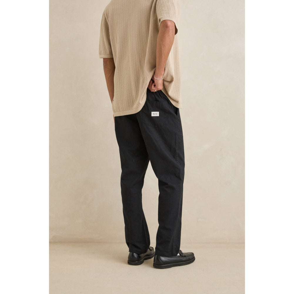 RHYTHM LINEN JAM PANT BLACK